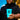 a man in a black hoodie holding a blue cup